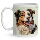 Névvel kérhető - Ausztráliai juhászkutya portré mintás egyedi bögre