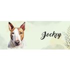 Névvel kérhető - Barna Bullterrier portré mintás bögre