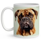 Névvel kérhető - Bullmasztiff portré mintás bögre