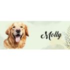 Névvel kérhető - Barna tacskó portré mintás egyedi bögre