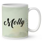 Névvel kérhető - Barna tacskó portré mintás egyedi bögre