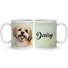 Névvel kérhető - Barna Havanese portré mintás bögre