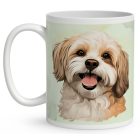 Névvel kérhető - Barna Havanese portré mintás bögre