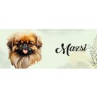 Névvel kérhető - Barna pekingi palotakutya portré mintás bögre