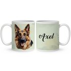 Névvel kérhető - Németjuhász portré mintás bögre