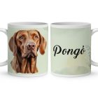 Névvel kérhető - Magyar vizsla portré mintás bögre