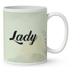 Névvel kérhető - Vidám skót juhászkutya portré mintás bögre