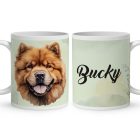 Névvel kérhető - Csau csau portré mintás bögre