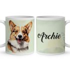 Névvel kérhető - Pembroke Welsh Corgi portré mintás bögre