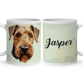 Névvel kérhető - Welsh terrier portré mintás bögre