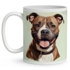 Névvel kérhető - Staffordshire terrier portré mintás bögre