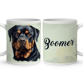 Névvel kérhető - Rottweiler portré mintás bögre