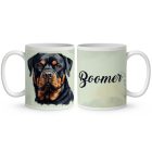 Névvel kérhető - Rottweiler portré mintás bögre