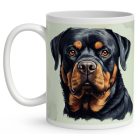 Névvel kérhető - Rottweiler portré mintás bögre