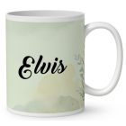 Névvel kérhető - Fekete mopsz portré mintás bögre