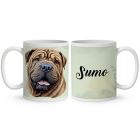 Névvel kérhető - Sharpei portré mintás bögre