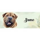 Névvel kérhető - Sharpei portré mintás bögre