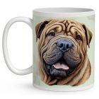 Névvel kérhető - Sharpei portré mintás bögre