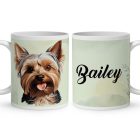 Névvel kérhető - Yorkshire terrier portré mintás bögre