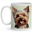 Névvel kérhető - Yorkshire terrier portré mintás bögre