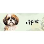 Névvel kérhető - Barna Shih tzu portré mintás bögre