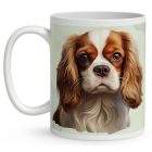 Névvel kérhető - Vörös Cavalier King Charles spániel portré mintás bögre
