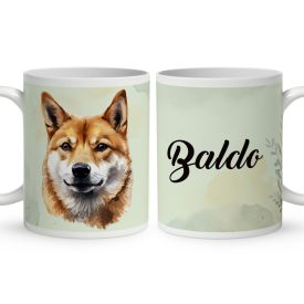 Névvel kérhető - Shiba inu portré mintás bögre