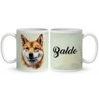 Névvel kérhető - Shiba inu portré mintás bögre