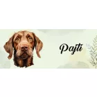Névvel kérhető - Drótszőrű magyar vizsla portré mintás bögre