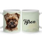 Névvel kérhető - Barna Affenpinscher portré mintás bögre