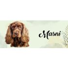 Névvel kérhető - Barna Amerikai cocker spániel portré mintás bögre