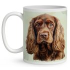 Névvel kérhető - Barna Amerikai cocker spániel portré mintás bögre