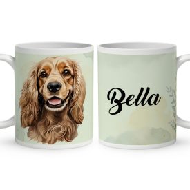   Névvel kérhető - Cser Amerikai cocker spániel portré mintás bögre