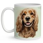 Névvel kérhető - Cser Amerikai cocker spániel portré mintás bögre