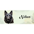 Névvel kérhető - Fekete németjuhász portré mintás bögre