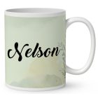 Névvel kérhető - Fekete németjuhász portré mintás bögre