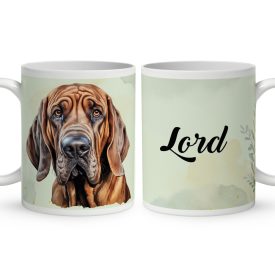 Névvel kérhető - Angol véreb portré mintás bögre