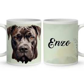 Névvel kérhető - Cane Corso portré mintás bögre