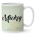 Névvel kérhető - Fekete francia bulldog portré mintás bögre