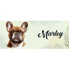 Névvel kérhető - Barna francia bulldog portré mintás bögre