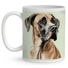 Névvel kérhető - Barna (dán) német dog portré mintás bögre