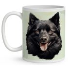 Névvel kérhető - Fekete Schipperke portré mintás bögre