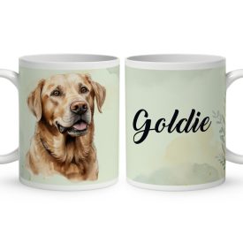   Névvel kérhető - Sárga Labrador Retriever portré mintás bögre