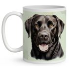 Névvel kérhető - Fekete Labrador Retriever portré mintás bögre