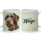 Névvel kérhető - Német drótszőrű vizsla portré mintás bögre