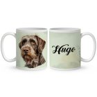 Névvel kérhető - Német drótszőrű vizsla portré mintás bögre