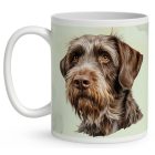 Névvel kérhető - Német drótszőrű vizsla portré mintás bögre