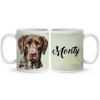 Névvel kérhető - Német rövidszőrű vizsla portré mintás bögre