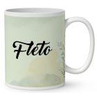 Névvel kérhető - Krémszínű Afgán agár portré mintás bögre