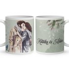 Névvel kérhető - Veled a legjobb… mintás egyedi bögre